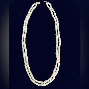 Fresh Water Small  2 Strand Women’s Pearls 14KT Clasp Necklace